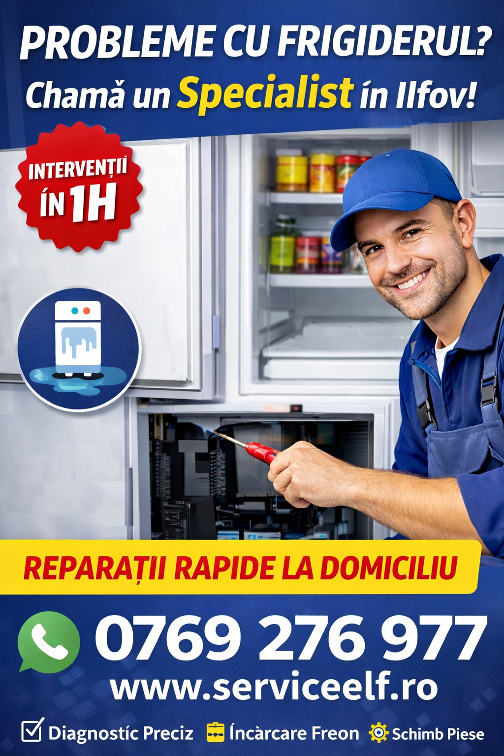 Service Frigidere Ilfov – Intervenții Tehnice Profesionale
