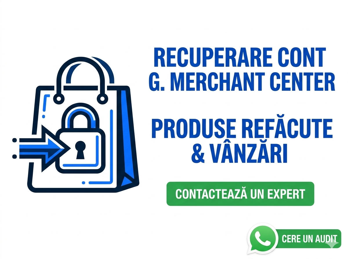 Google Merchant Center – Misrepresentation, Reactivare Cont, Feed